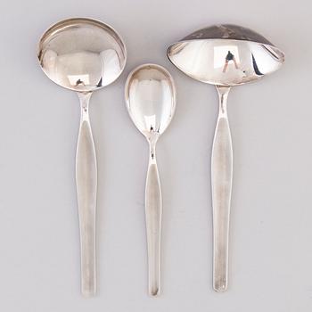 TAPIO WIRKKALA, A 57-piece set of 'Tapio' silver cutlery, Hopea-/Kultakeskus, Hämeenlinna, Finland 1961-76.