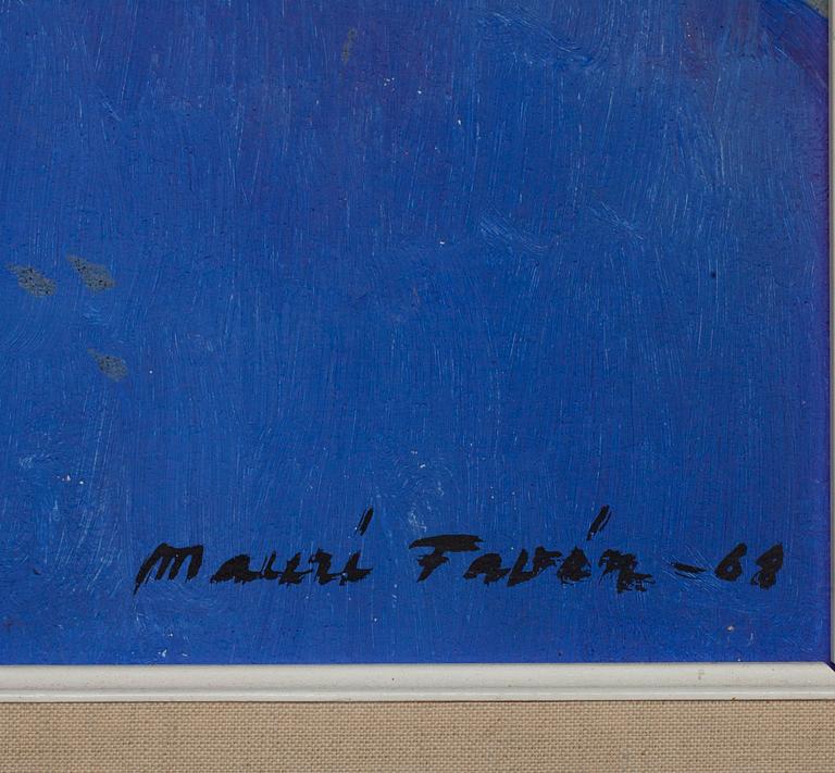 MAURI FAVÉN, olja på skiva, signerad och daterad -68.