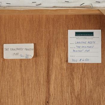 Christine Keefe, akryl på duk, signerad och daterad -88 a tergo.