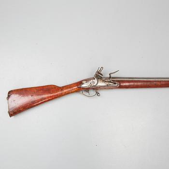 A Swedish flintlock gun, pattern 1775.