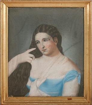 OKÄND KONSTNÄR, pastell, 1800-tal.