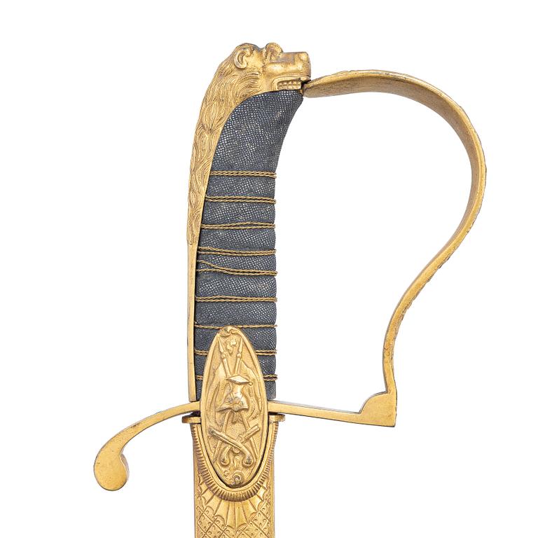 Sabre, Sweden, for an officer, with scabbard.