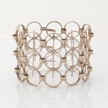 Kaija Aarikka, a silver bracelet, Finland, 1966.