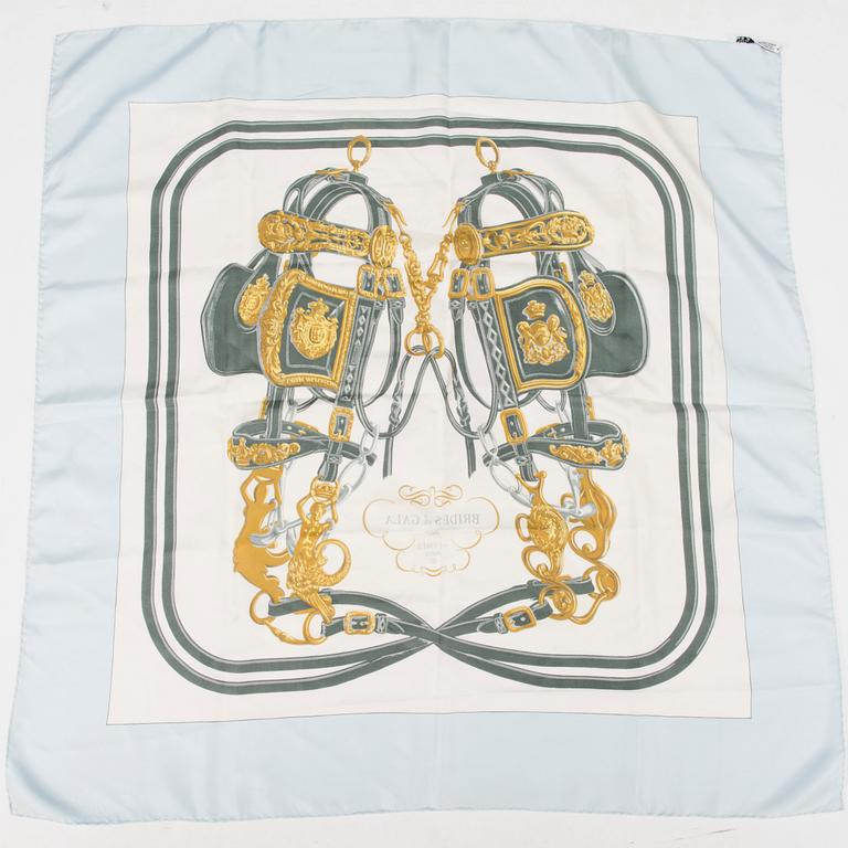 HERMÈS Two Silk Scarfs.