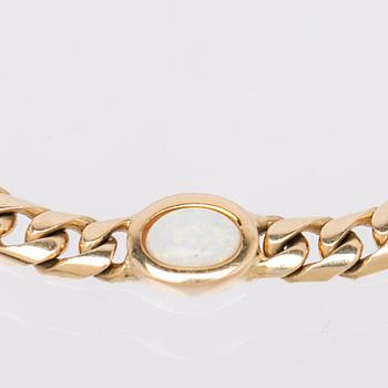 Bracelet, 14K gold with opals.