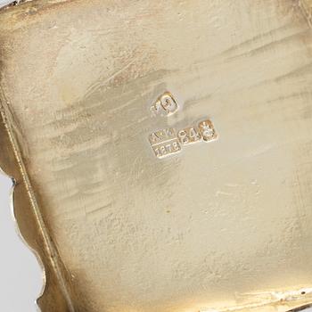 Two Russian Silver Salt Chairs, Moscow 1856-1878.