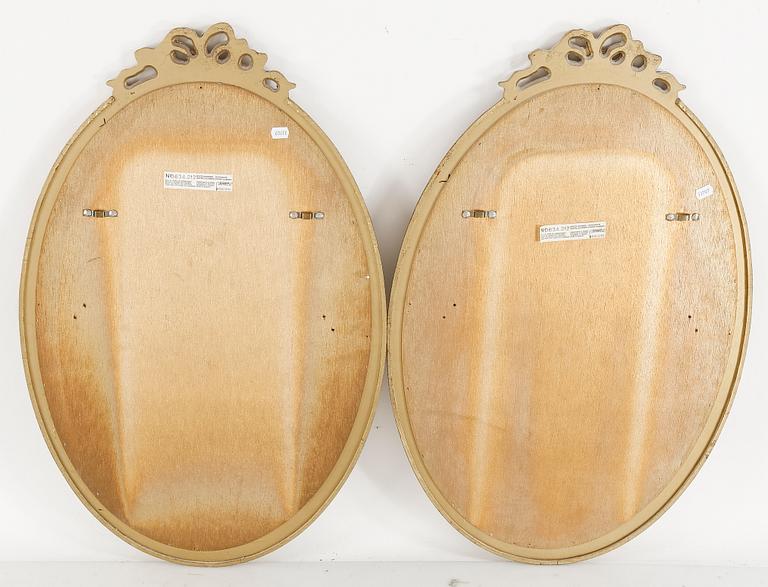 SPEGLAR, ett par, gustaviansk stil, 1900-talets sista kvartal.