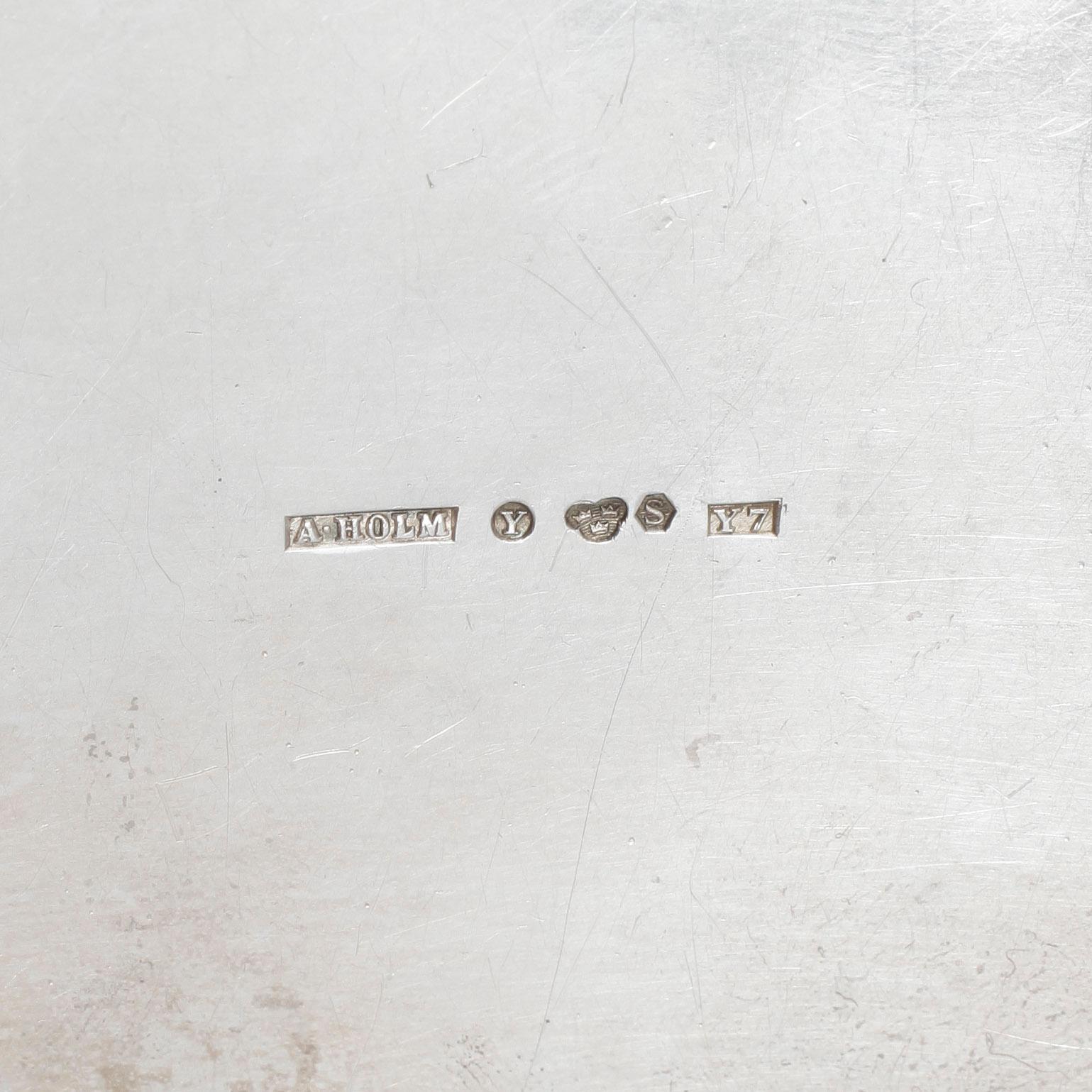 STRIGLAKORS samt HALSLÅS. Silver. Bl a A Holm, Ystad 1925. Tot ca 201 g.