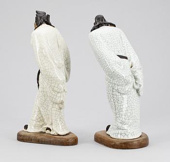 FIGURINER, ett par, porslin, Kina, 1900-tal.