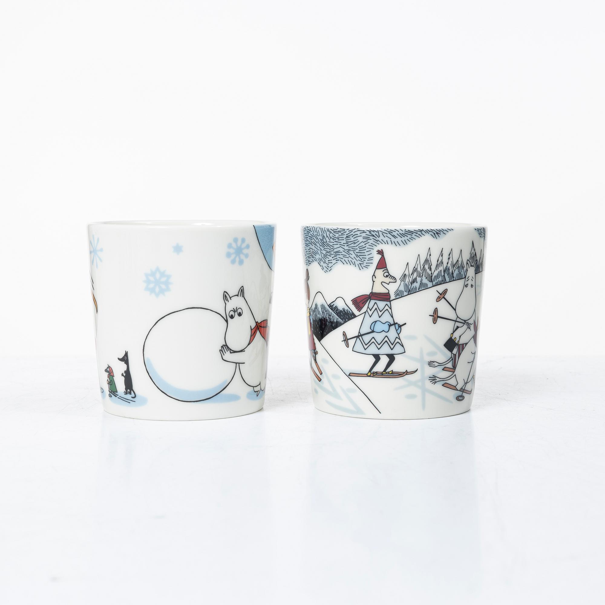 Arabia, ten Moomin mugs, Finland, 2002-2013.