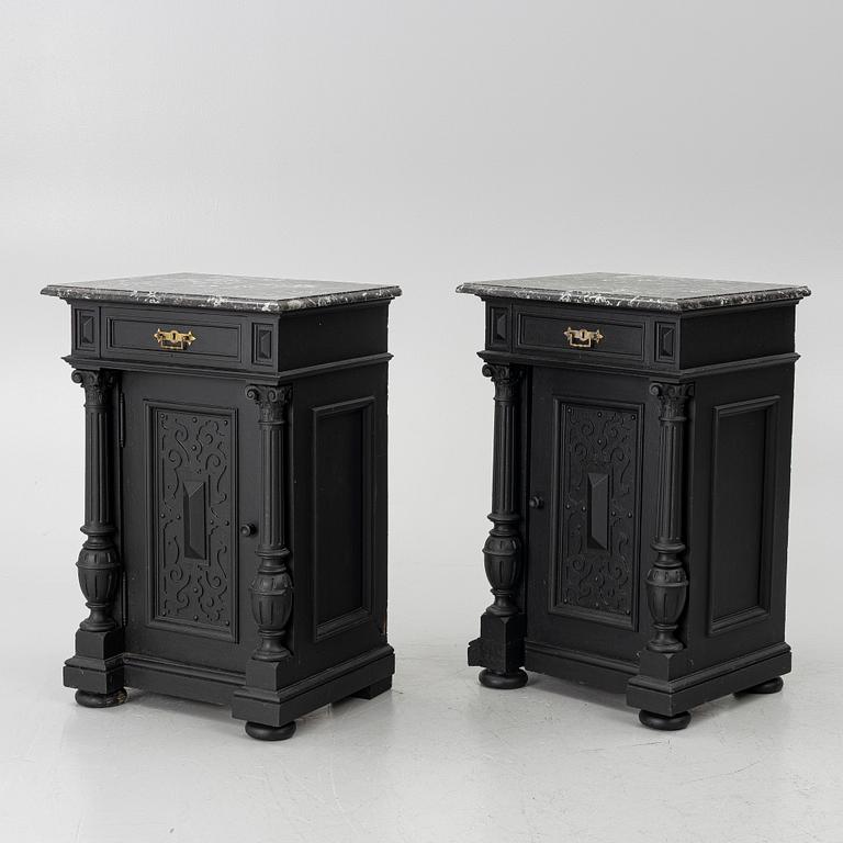 Pair of cabinets/bedside tables, circa 1900.
