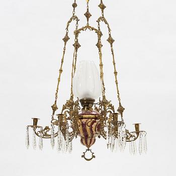 Takfotogenlampa, oskariansk, sent 1800-tal.