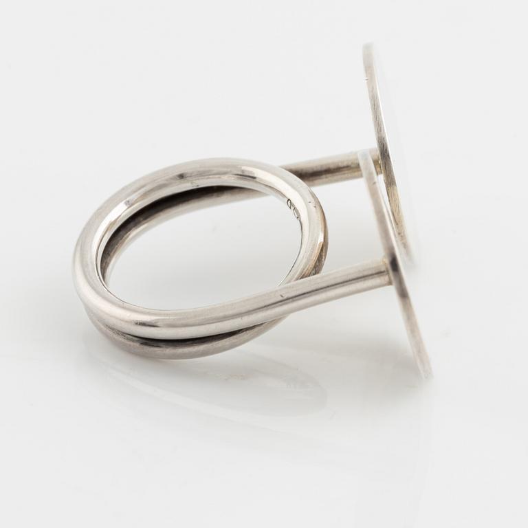 Bent Knudsen, ring, silver, "cirklar", Danmark 1960-tal.