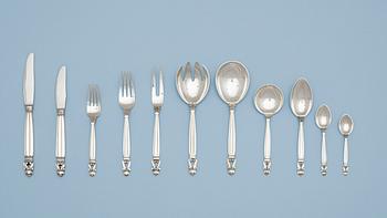 615. A set of 50 pcs of Johan Rohde's 'Acorn' flatware.