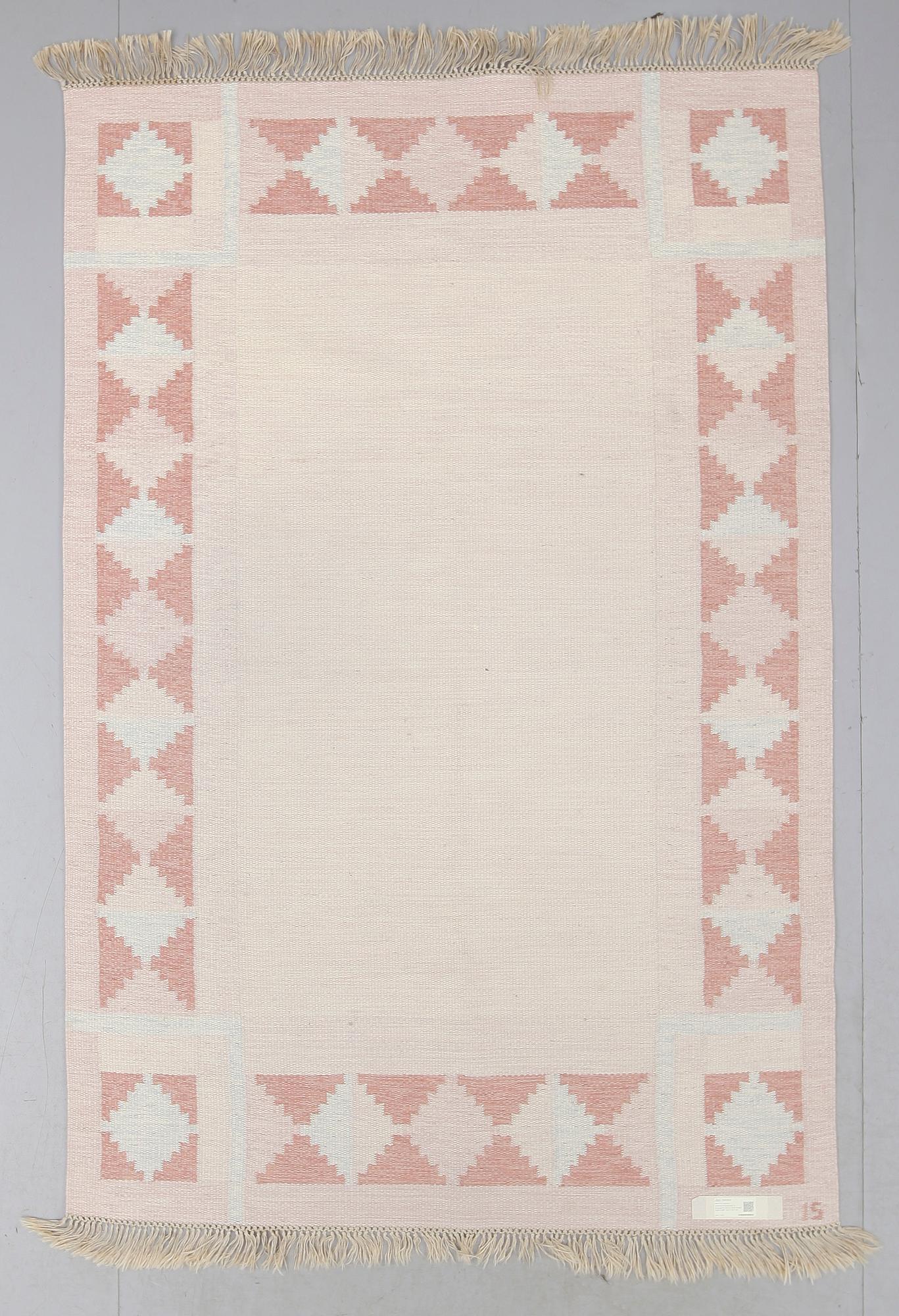 MATTA, rölakan, monogramsignerad IS (Ingegerd Silow), 1900-talets andra hälft. 245 x 163 cm.