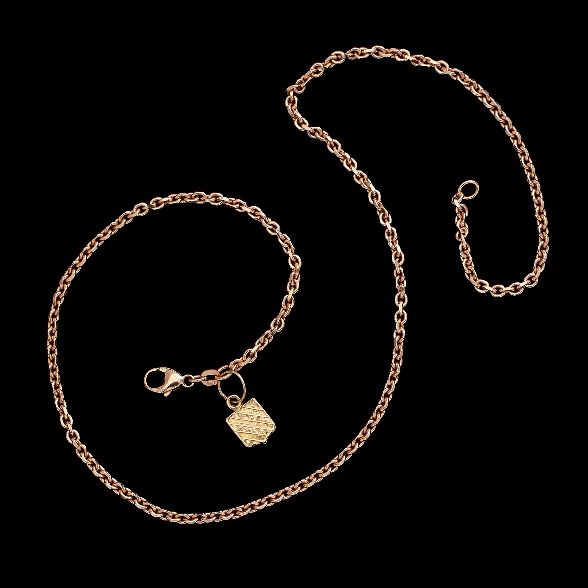 COLLIER, 18K guld, Balestra. Vikt ca 15 g.