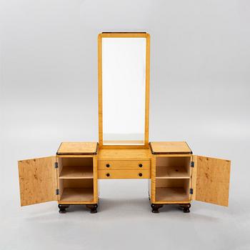 Sminkbord, pall och spegel, Art Deco,  1930-tal.