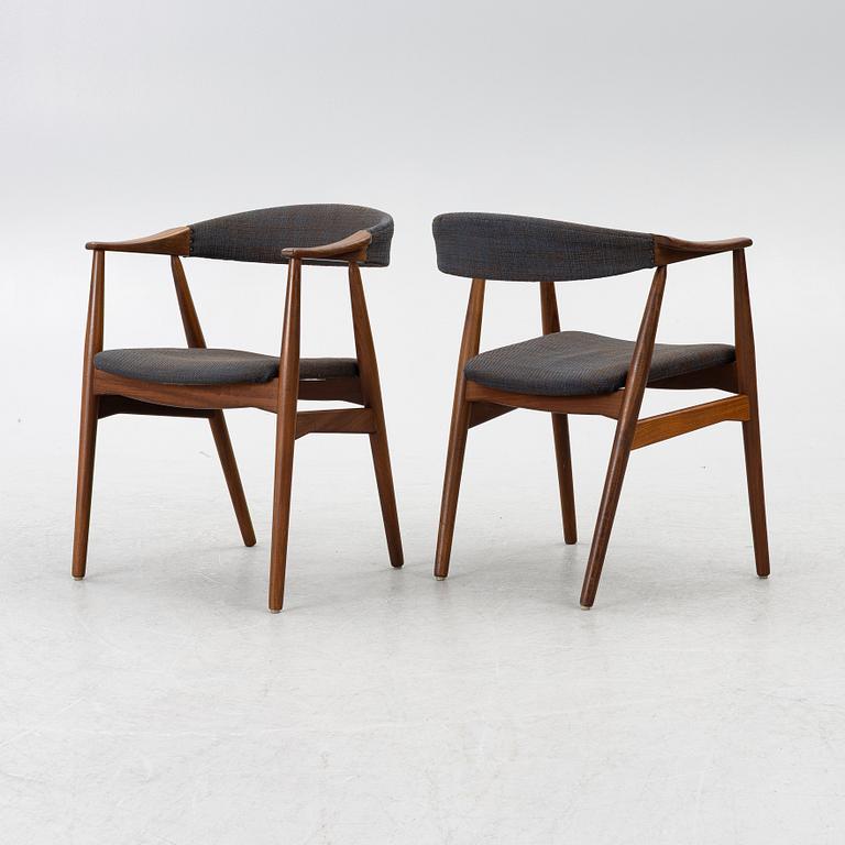 Thomas Harlev, six model 213 chairs, Farstrup, Denmark 1950s/60s.