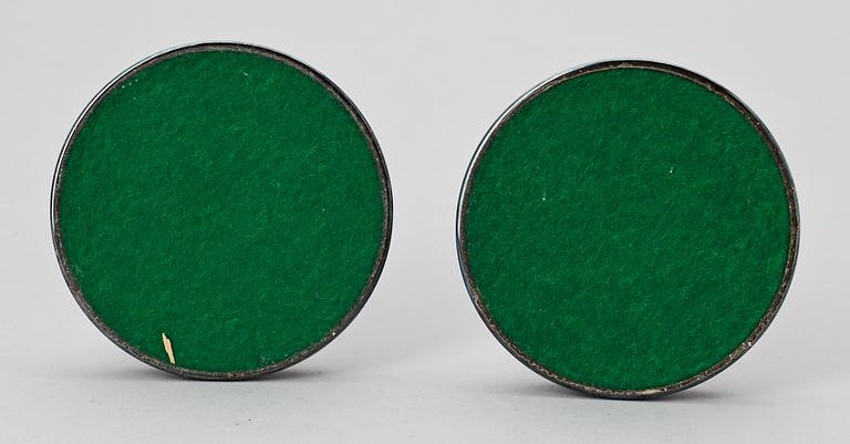 LJUSTAKAR, ett par, silver, KG Markström Guldsmeds AB, Uppsala, 1974.