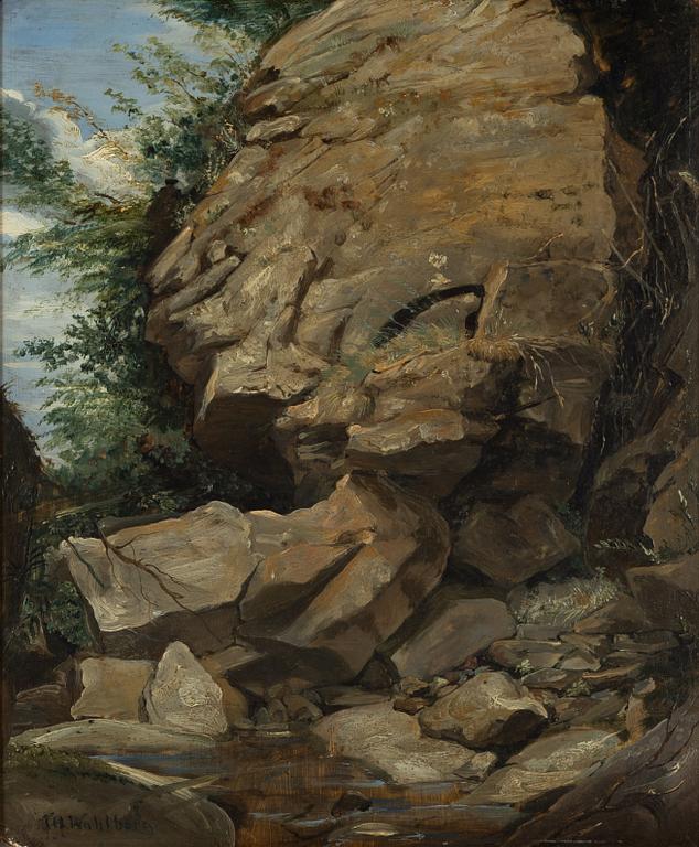 Alfred Wahlberg, oil on panel, signed.