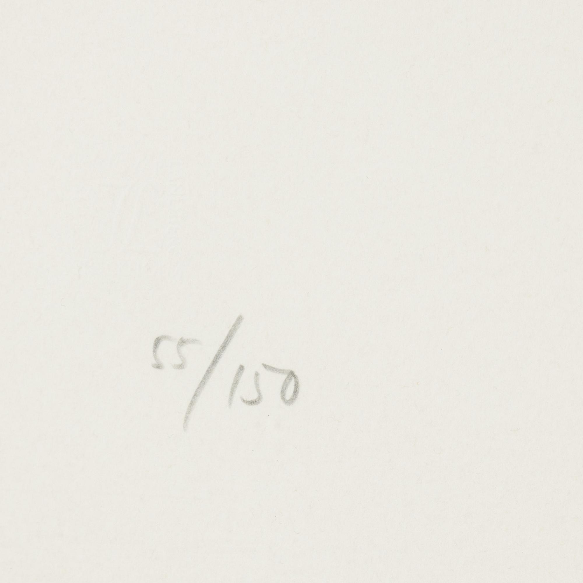 Jan Håfström, färglitografi med bemålad applikation, 1981, signerad  55/150.