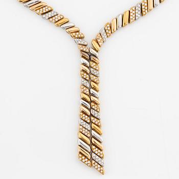 Collier 18K guld med runda briljantslipade diamanter, Damiani.