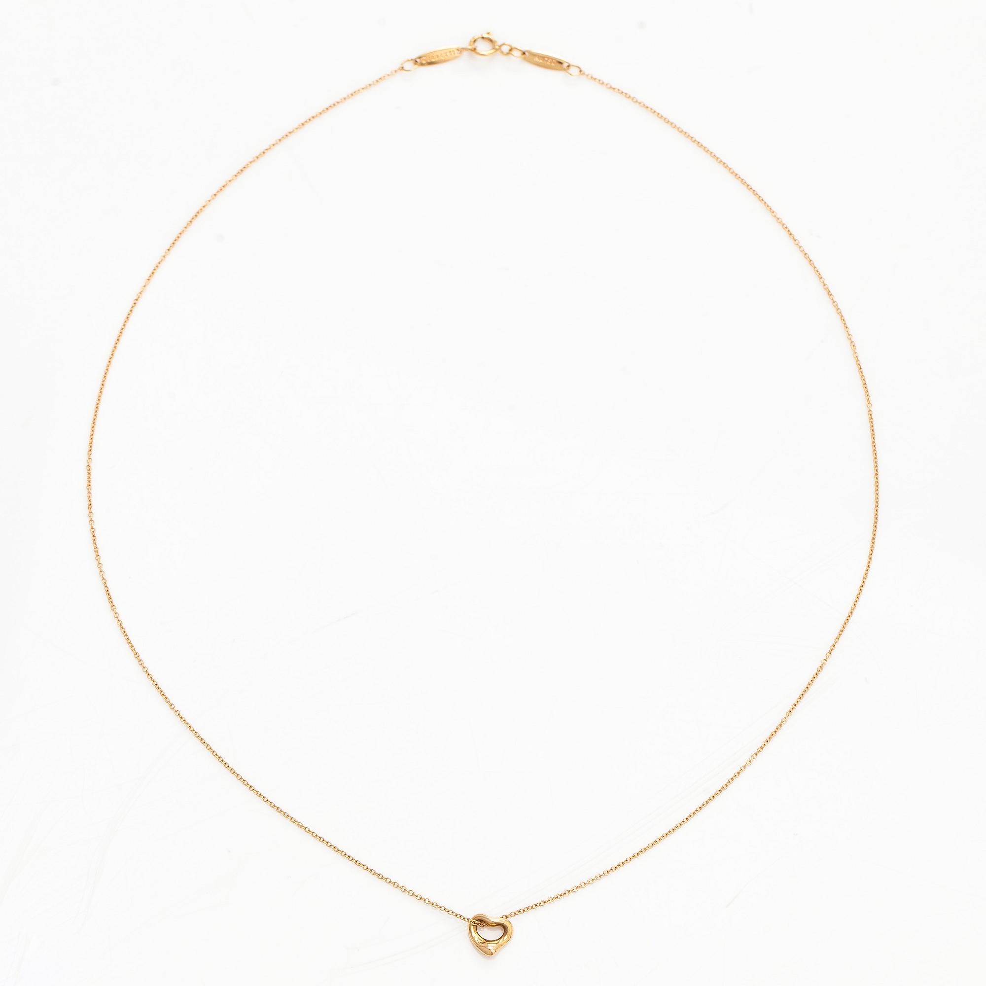 Tiffany & Co, Elsa Peretti, halsband, "Open Heart", 18K guld.