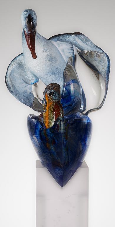 A unique Kjell Engman glass sculpture, Kosta Boda, Sweden 2002.