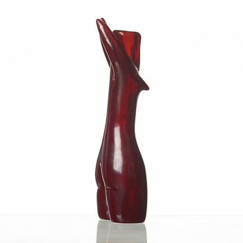 Fulvio Bianconi, A Fulvio Bianconi glass vase in the shape of a woman 'Sirena', Venini, Murano, Italy 1950's.