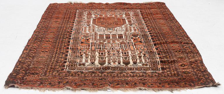 An antique Bechir rug, approx. 215 x 148 cm.