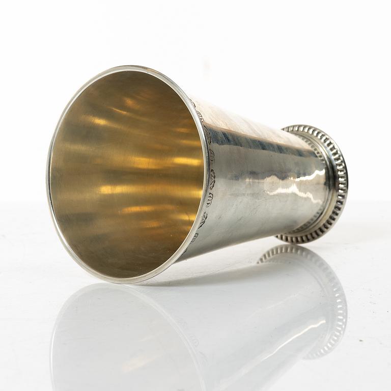 Samling silver, mestadels GEWE, 7 delar, vikt ca 550 gram.