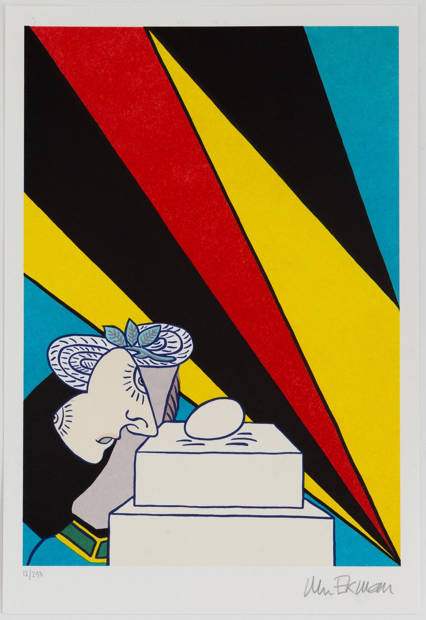 Marie-Louise Ekman, lithograph in colours, 2021, signed 127250.