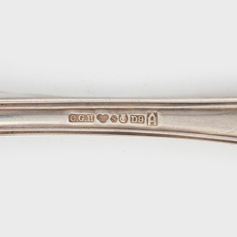 Bestickservisdelar, 18 st, bl.a. Pehr Blommert, Gävle 1825.