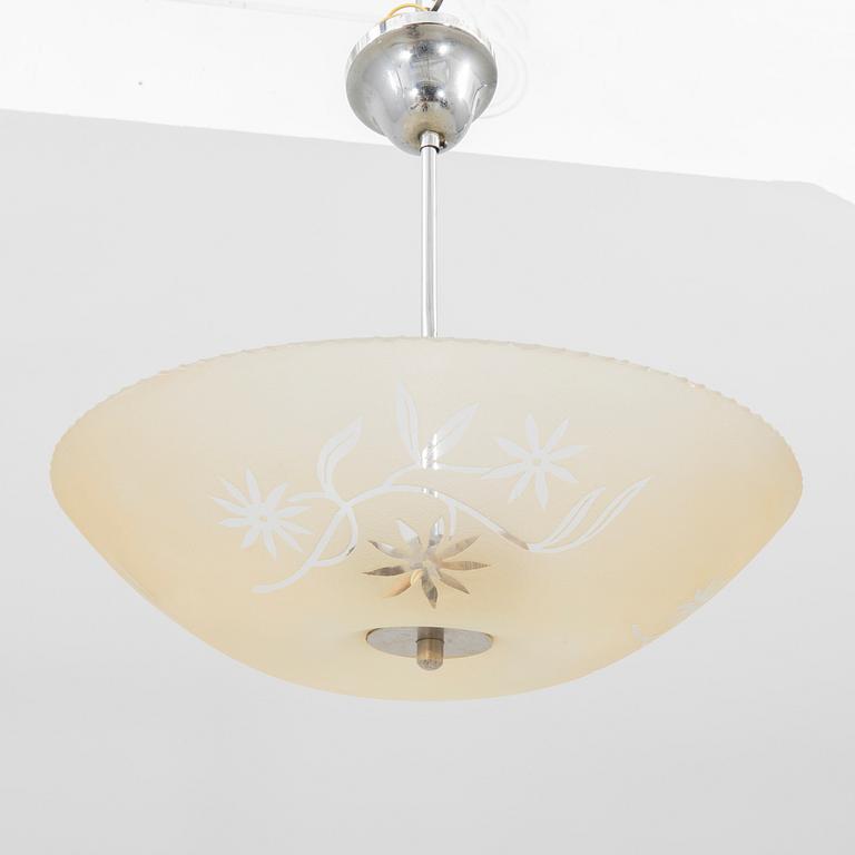 A 1940s ceiling pendant.