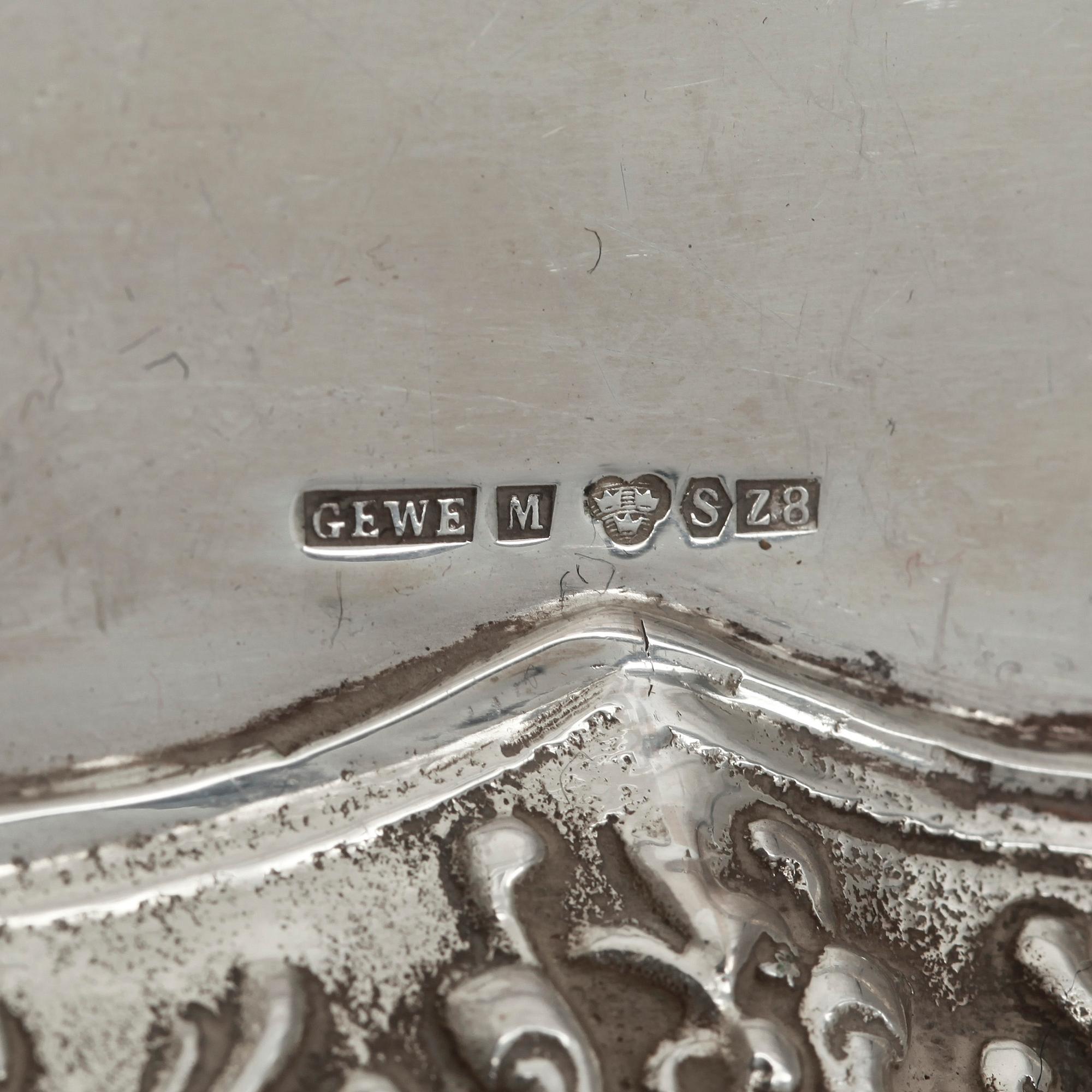 KAFFESERVIS, 4 delar, silver, GEWE, Malmö, 1900-tal, vikt 1275 g.