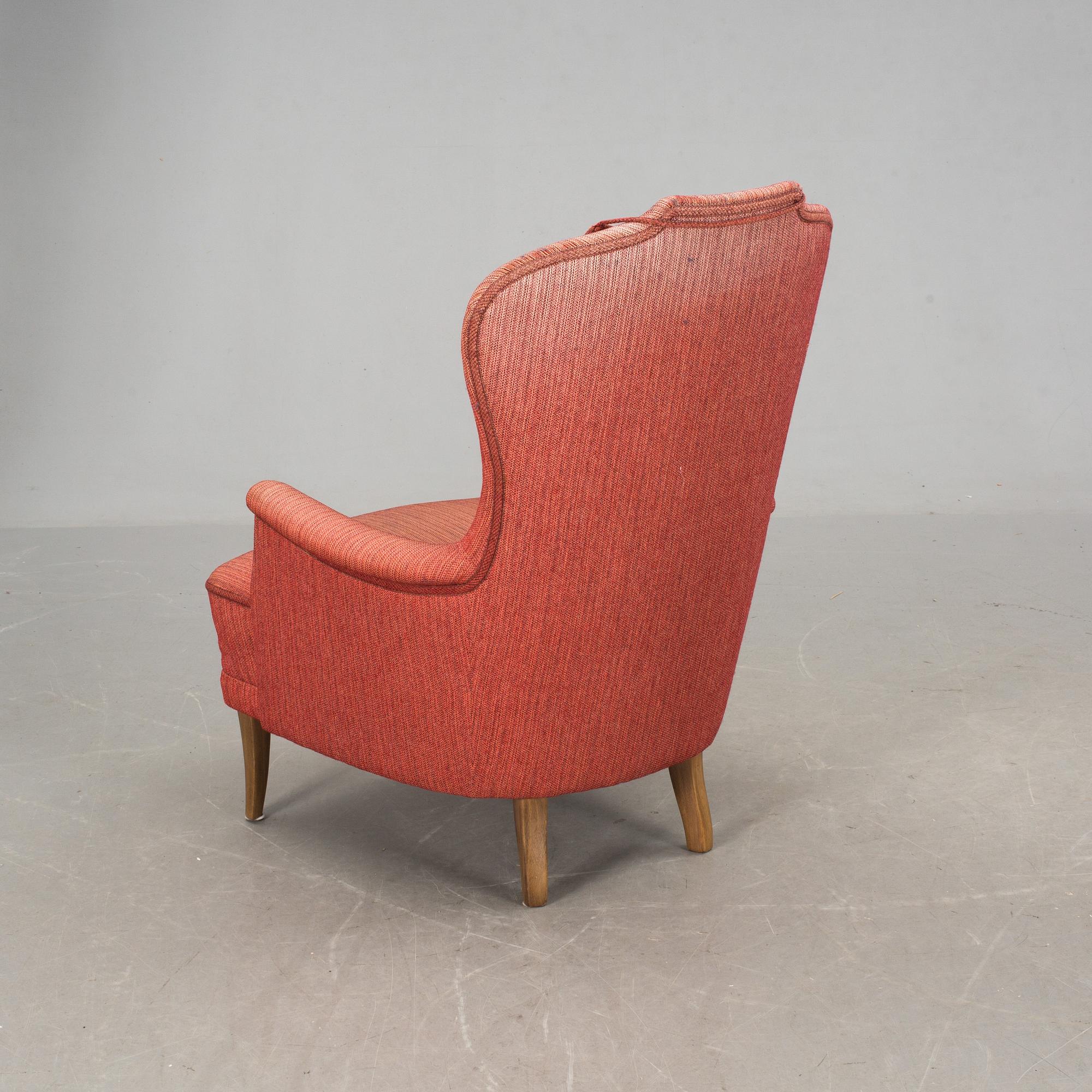 FÅTÖLJ, "Farmor", Carl Malmsten, AB O.H. Sjögren, Tranås, 1900-talets andra hälft.