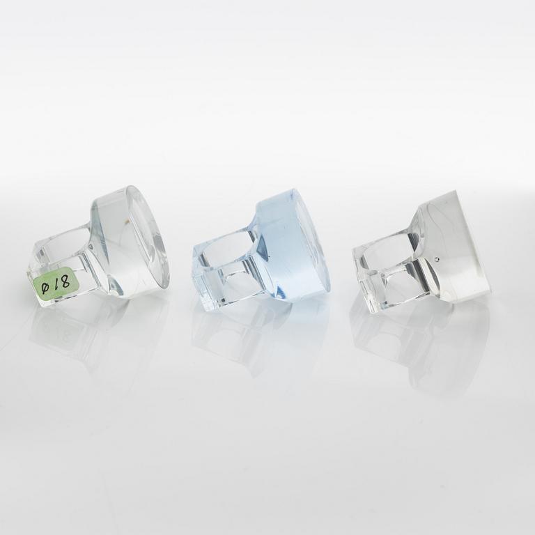 Siv Lagerström, three acrylic plastic rings, 1970s.