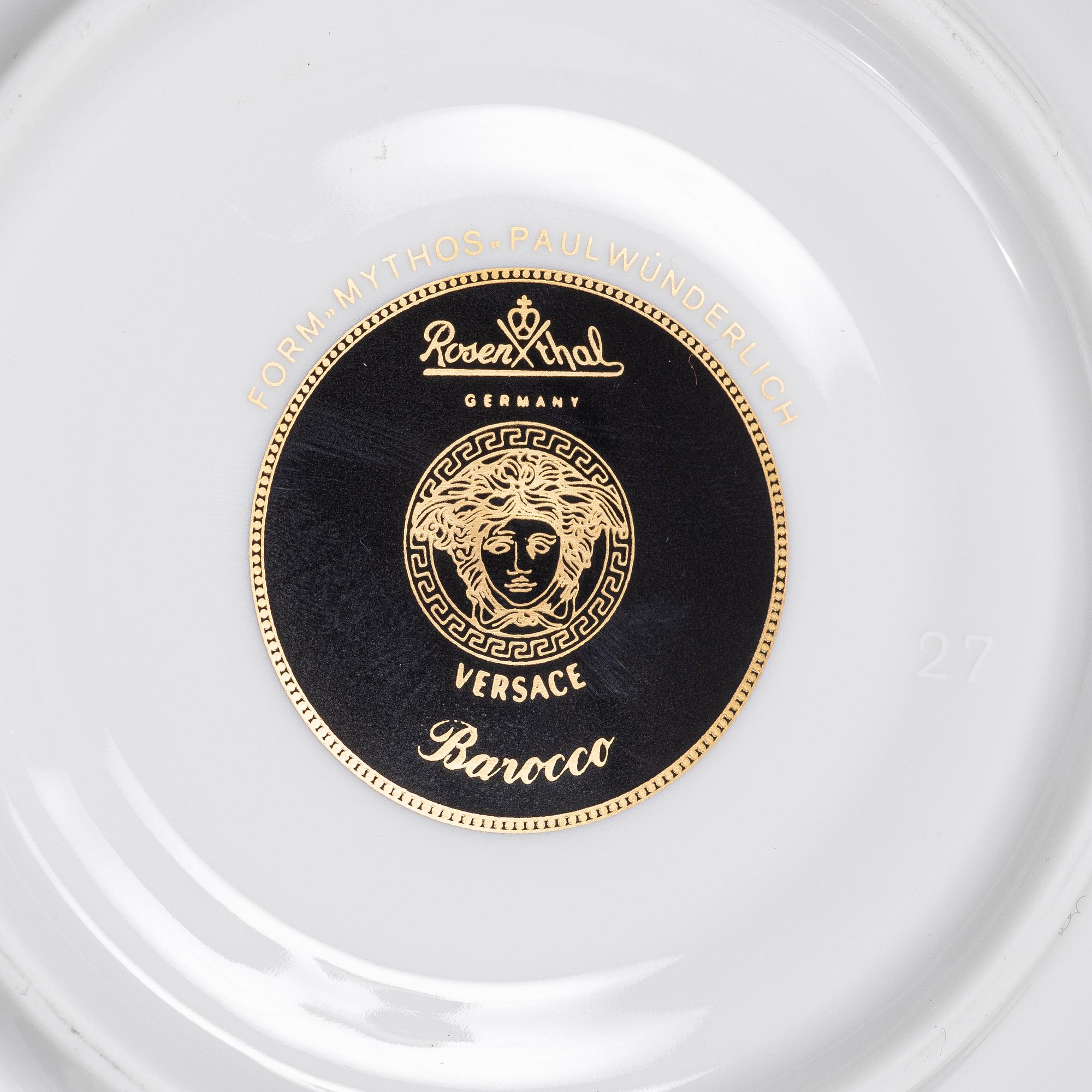 Versace, a 24 piece 'Barocco' tea and coffee service, Rosenthal, Germany.