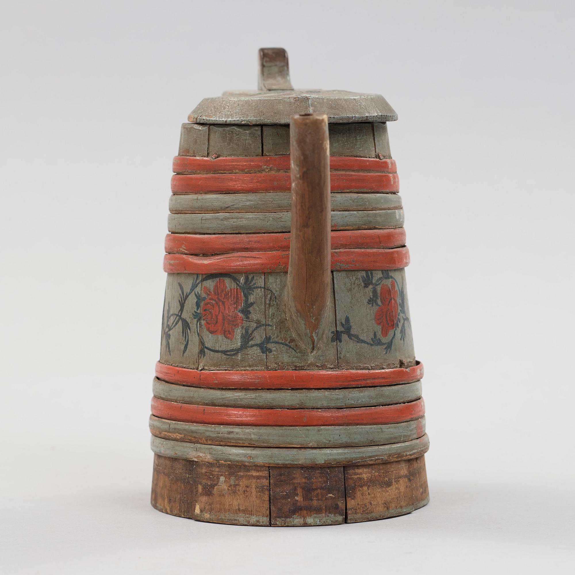 a swedish wooden jar from the early 19th century.