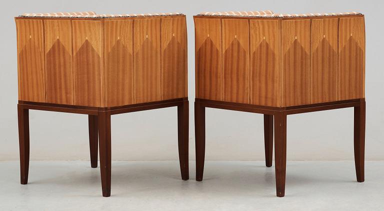 An Eliel Saarinen 8 pieces 'Cranbrook' set of furniture, probably by Adelta, Finland.