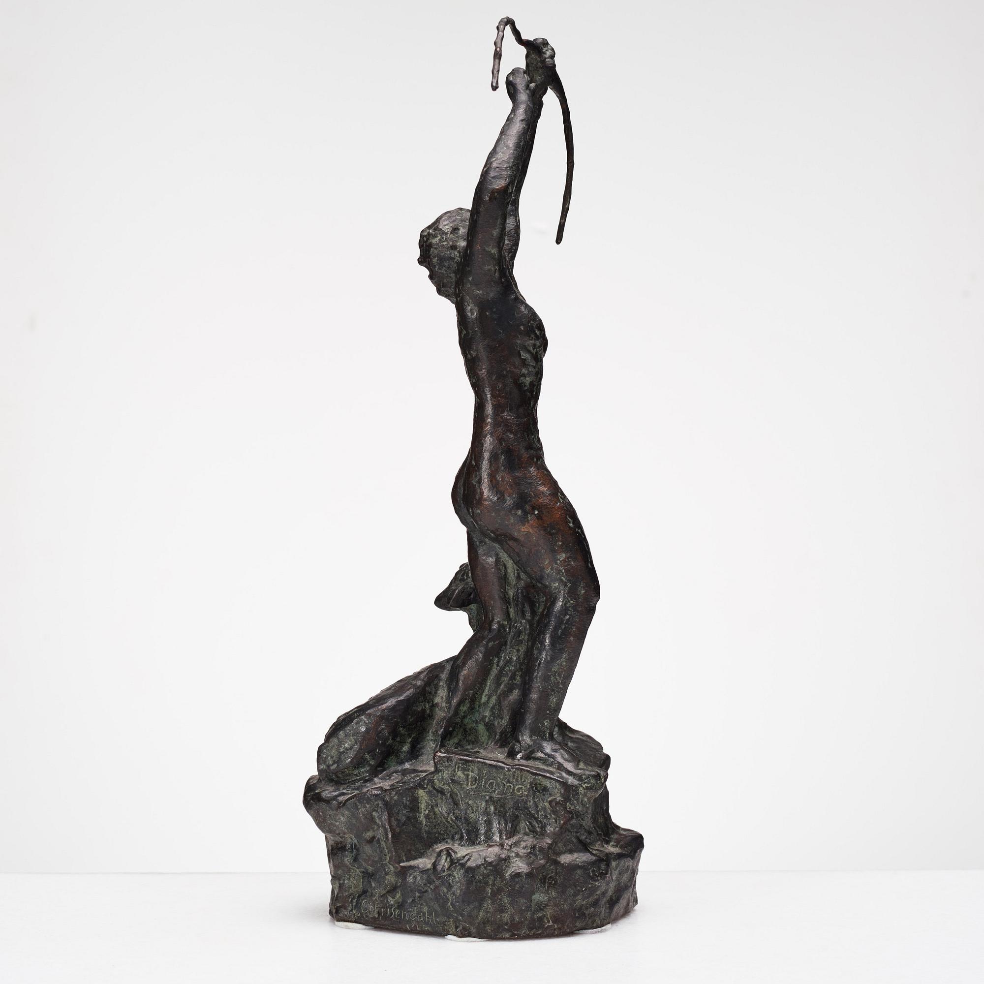 CARL FRISENDAHL, bronze sculpture, signed C. Frisendahl.