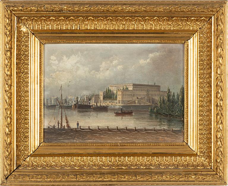 Oil on panel, signed and dated A Lindsten 1888.