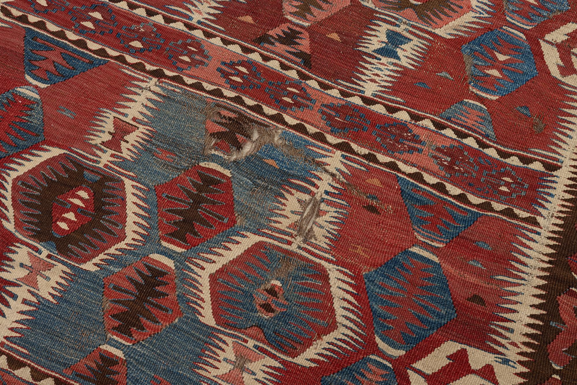 An Antique Mut kilim, central Anatolia, c. 250 x 130 cm.