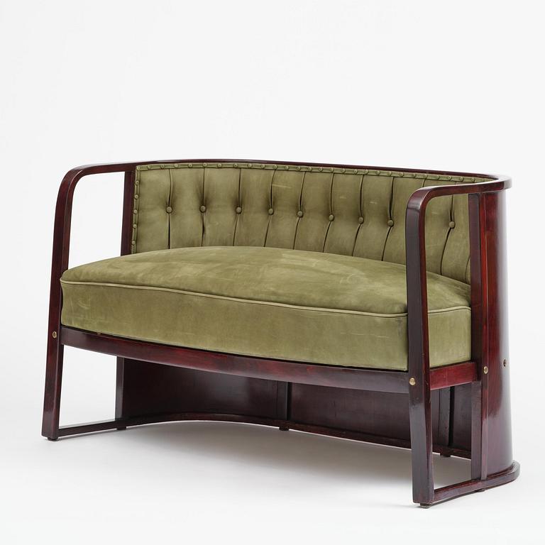 Josef Hoffmann, salongsmöbel, fyra delar, modell 421/428, Jacob & Josef Kohn, Wien, 1900-talets början.