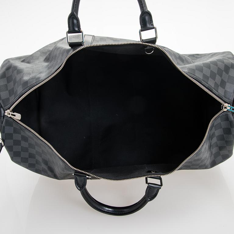 Louis Vuitton, A Damier Graphite  'Keepall 55 Bandoulière', weekend bag.