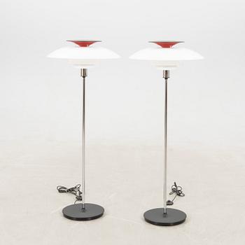 Poul Henningsen, a pair of floor lamps, "PH 80" for Louis Poulsen Denmark.