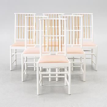 Josef Frank, chairs, 6 pcs, model B 2025, Svenskt Tenn, after 1985.