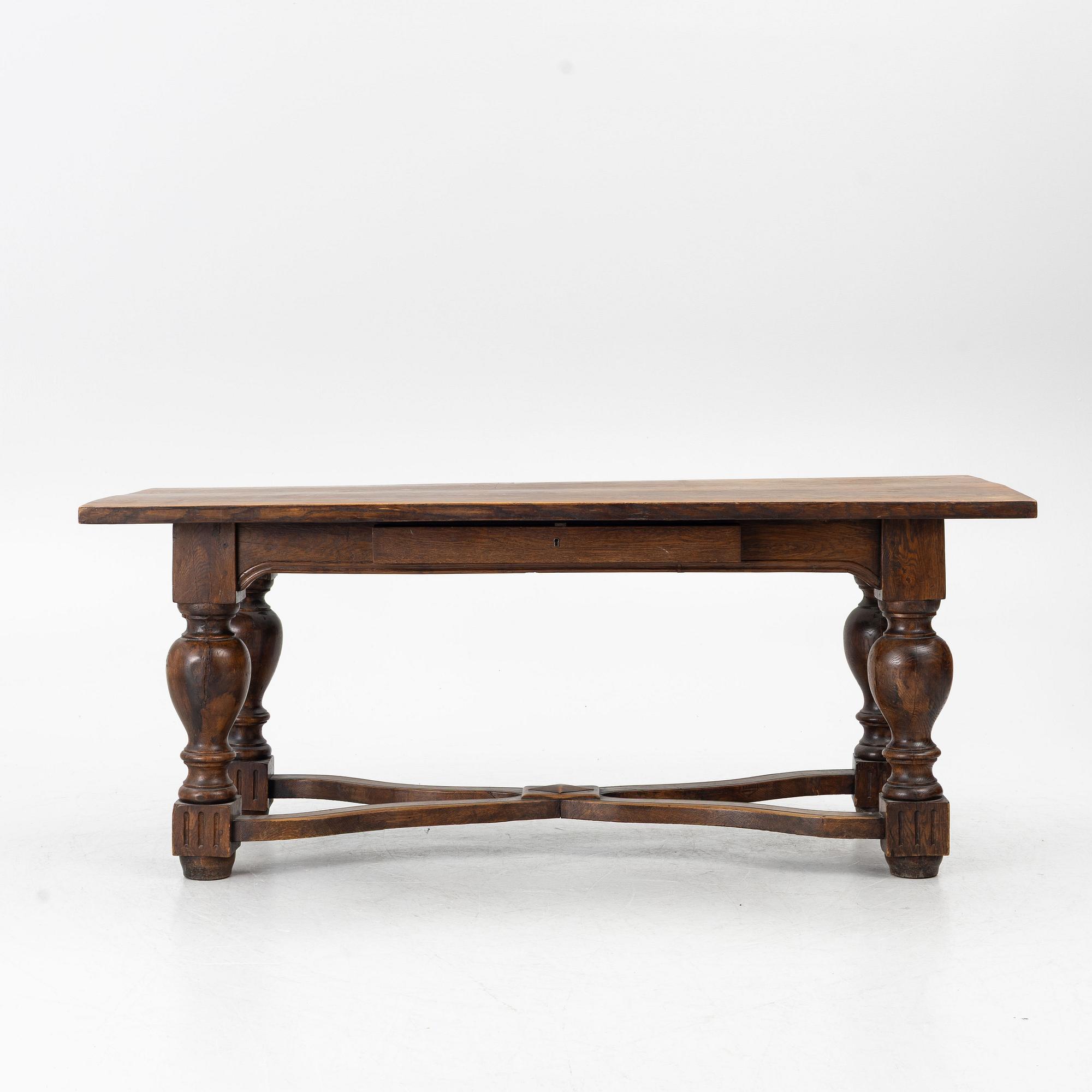 Library table, Baroque style, 19th century,