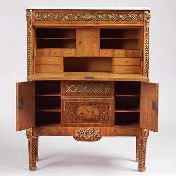 A Gustavian marquetry and ormolu-mounted  secretaire by Gottlieb Iwersson ca 1781 (master in Stockholm 1778-1813)..