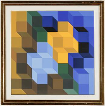 Victor Vasarely · VICTOR VASARELY, färgserigrafi, signerad och numrerad 62/200.